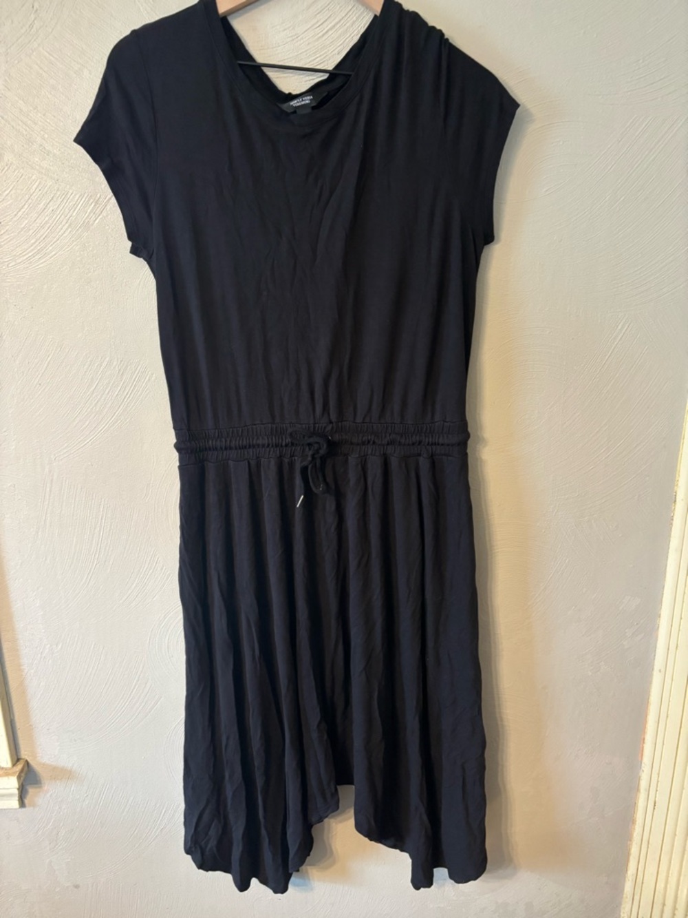 Simply Vera Vera Wang Black Midi Dress with Drawstring Waist